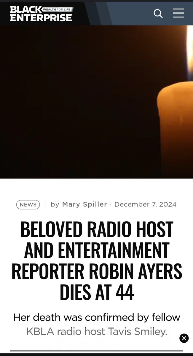 tavissmiley's tweet photo. #BlackEnterprise
#RadioHost #Author #Host #KBLATalk1580Radio #Host #BeautifulSoul #RIP #RobinAyers #Journalist
π π₯ https://t.co/zdqTfl2hqQ