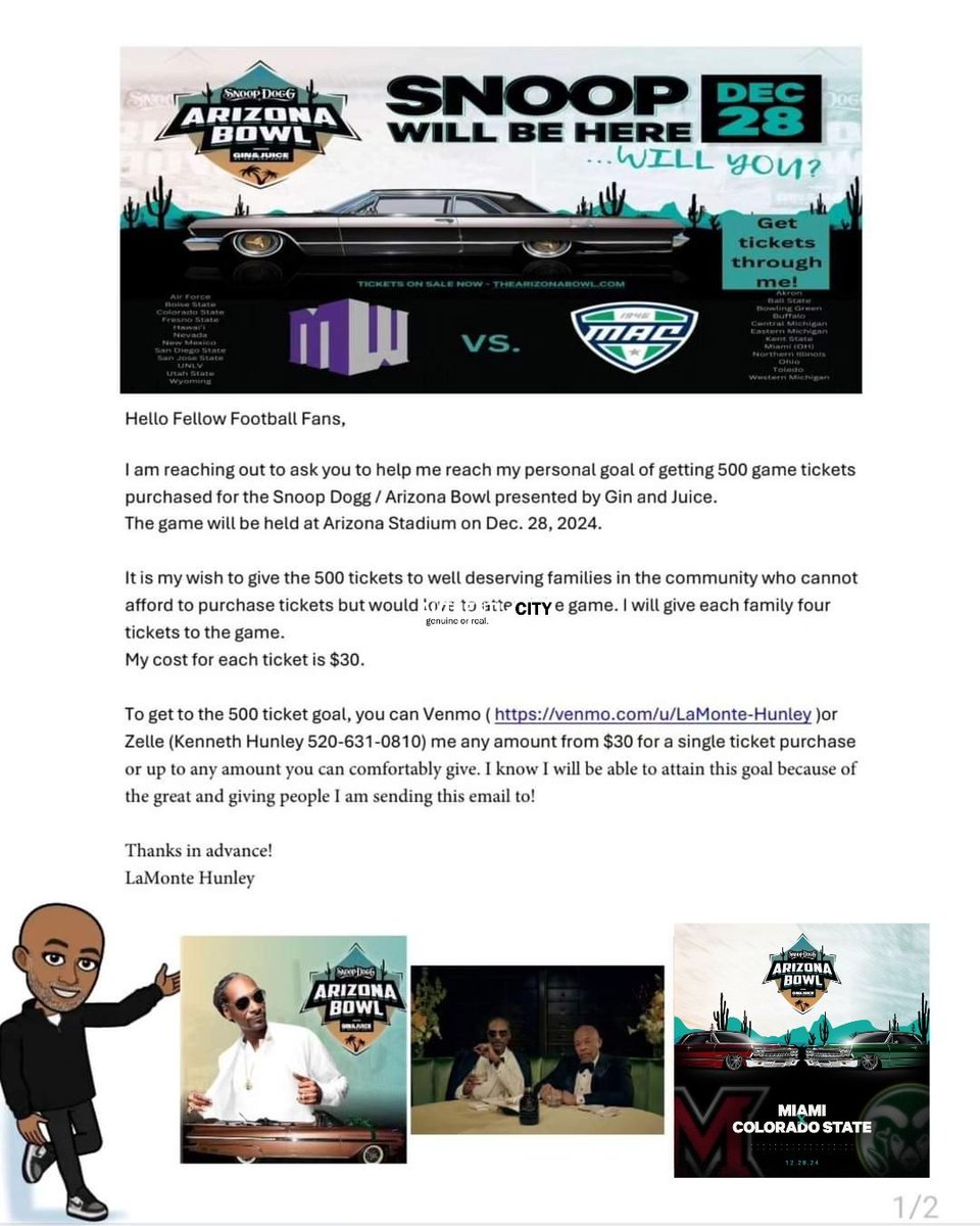 DHunn's tweet image. time! Let's go @MiamiOHFootball! Let's go @CSUFootball! LET'S GO @theARIZONABOWL!

Get tickets 🎟 venmo.com/u/LaMonte-Hunl…