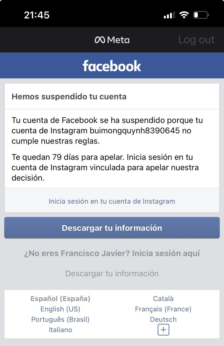 Frazid's tweet photo. Mi cuenta de @Facebook fue hackeada y vinculada a una cuenta de Instagram falsa. No puedo apelar porque no tengo acceso a esa cuenta. Llevo meses intentando resolverlo sin respuesta. ¡Por favor, necesito ayuda urgente desde @meta @instagram! https://t.co/E8rUqsQWxF