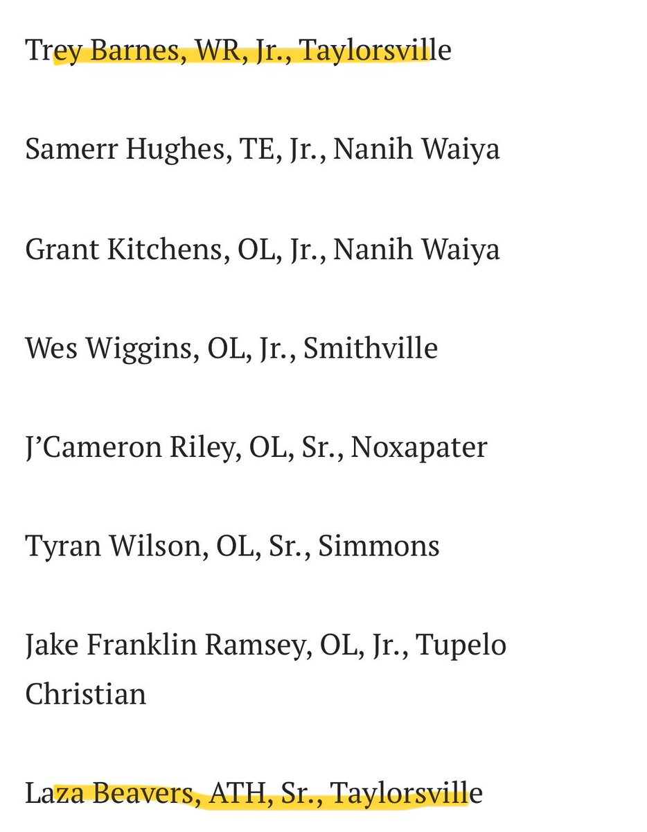 COACHCHAM67's tweet photo. 1st Team ALL STATE @Reco_crosby3 @TreyBarnes07 @lazabeavers_10 @Bradyquinn23
Some amazing talented young men in this group! #gotartars https://t.co/pqX97eF8ZP