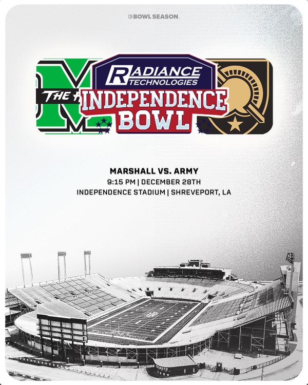 BowlSeason's tweet photo. 🚨IT’S OFFICIAL🚨@herdFB will face @ArmyWP_Football in the @IndyBowl 

#BowlSeason #CFB #CollegeFootball  #Armyfb #GoArmy #GoHerd #MarshallFootball https://t.co/I91kPcehYI