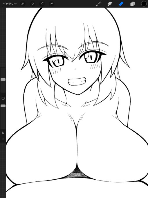 センガ

自分の感性だと顔アップだと線太くしないとヴァエない気がする。

塗る。 