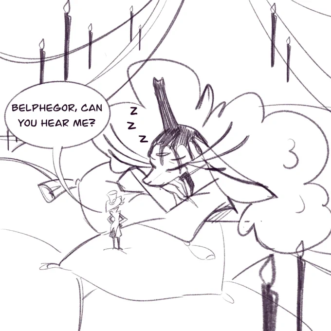 ✨WIP✨

Sleeping Belphegor and the little king ❤️

#HelluvaBossBelphegor #HazbinHotelLucifer 