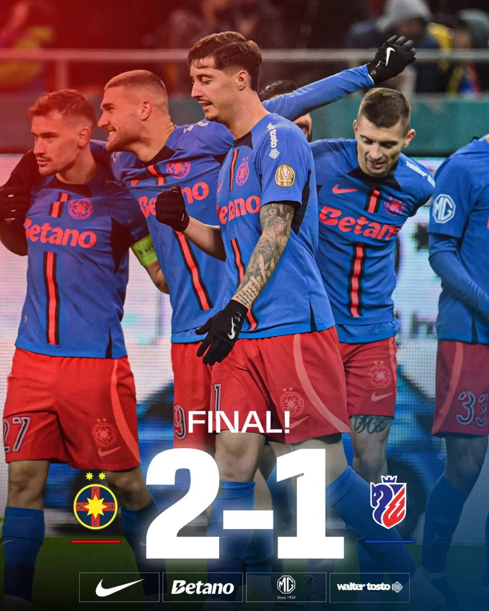 #Superliga #Etapa19 #FCSBBotoșani #victorie 

Campionii României au urca pe prima poziție a clasamentului după victoria cu FC Botoșani, scor 2-1.