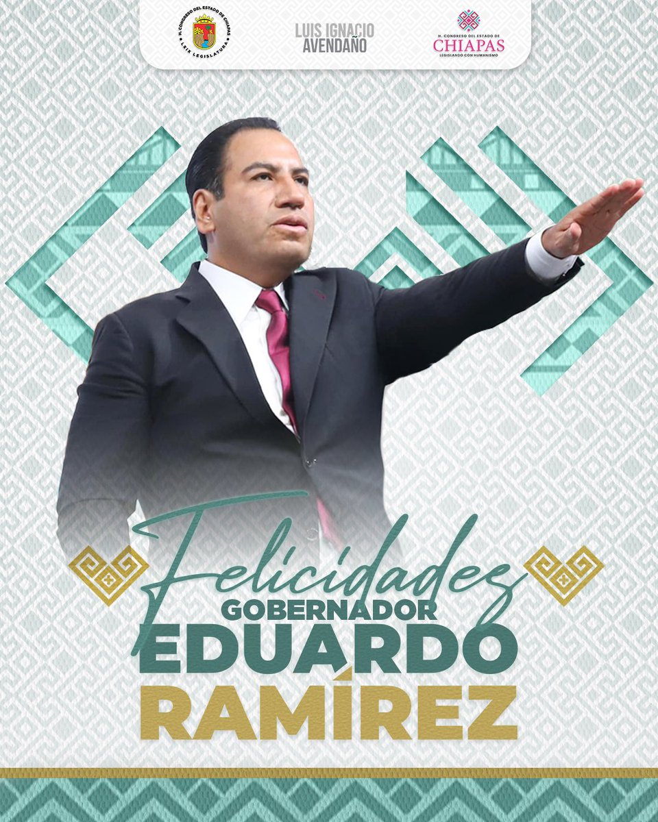 Hoy felicito con admiración y respeto al Dr.<a href="/ramirezlalo_/">Eduardo Ramírez</a>  por su toma de protesta como Gobernador Constitucional del Estado de Chiapas.