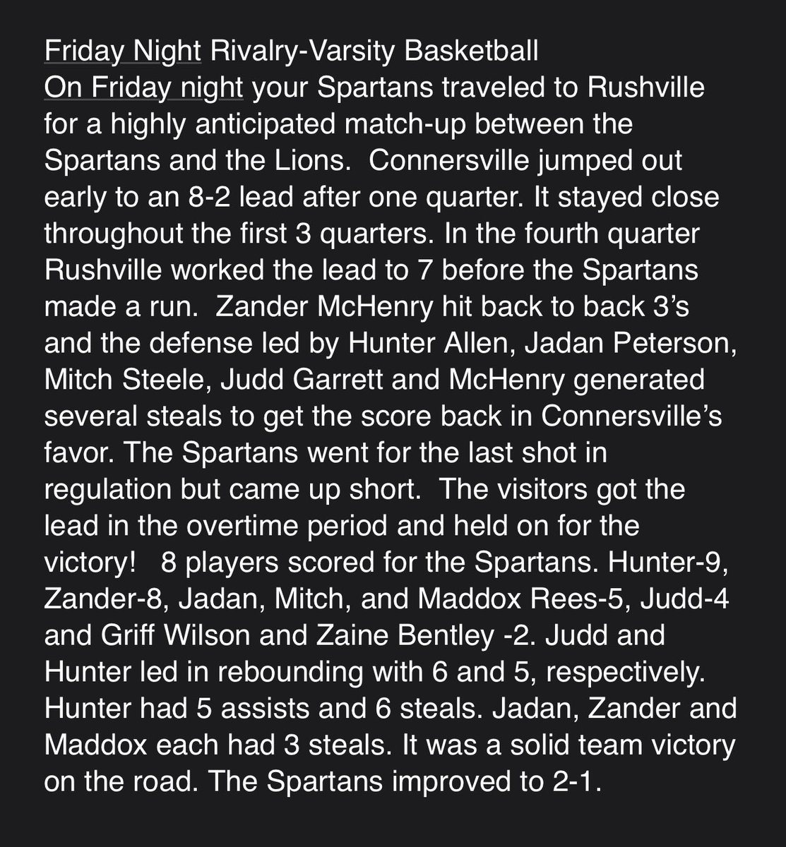🔴🏀⚪️

Exciting game against Rushville!