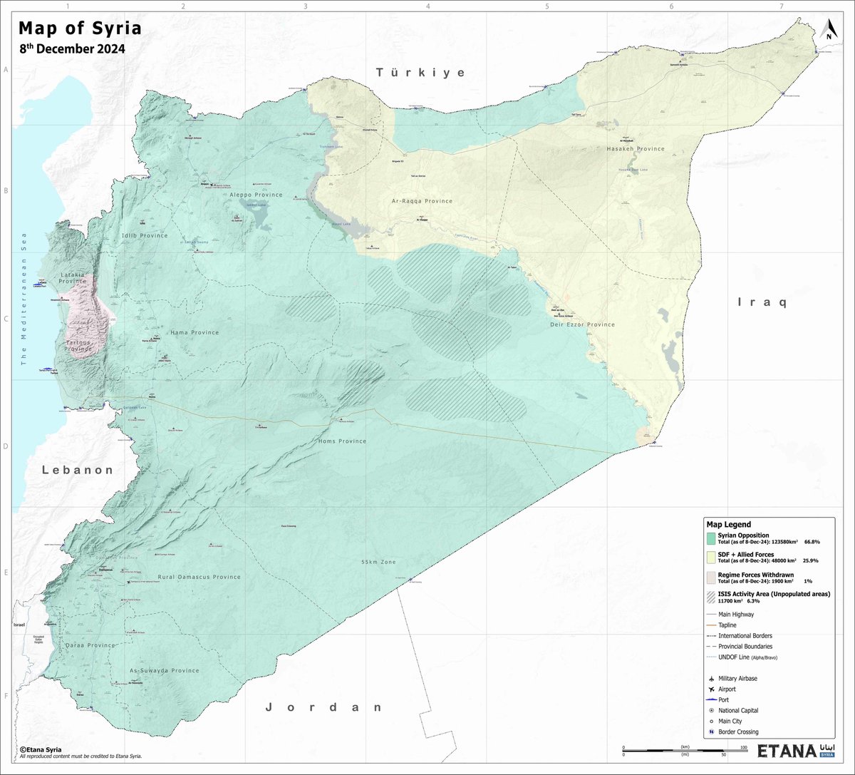 Syria Update #8

The regime of Bashar al-Assad fell to opposition forces in the early hours of 8th December 2024. This is the new map of Syria.

🔗: buff.ly/41opoFS #Syria