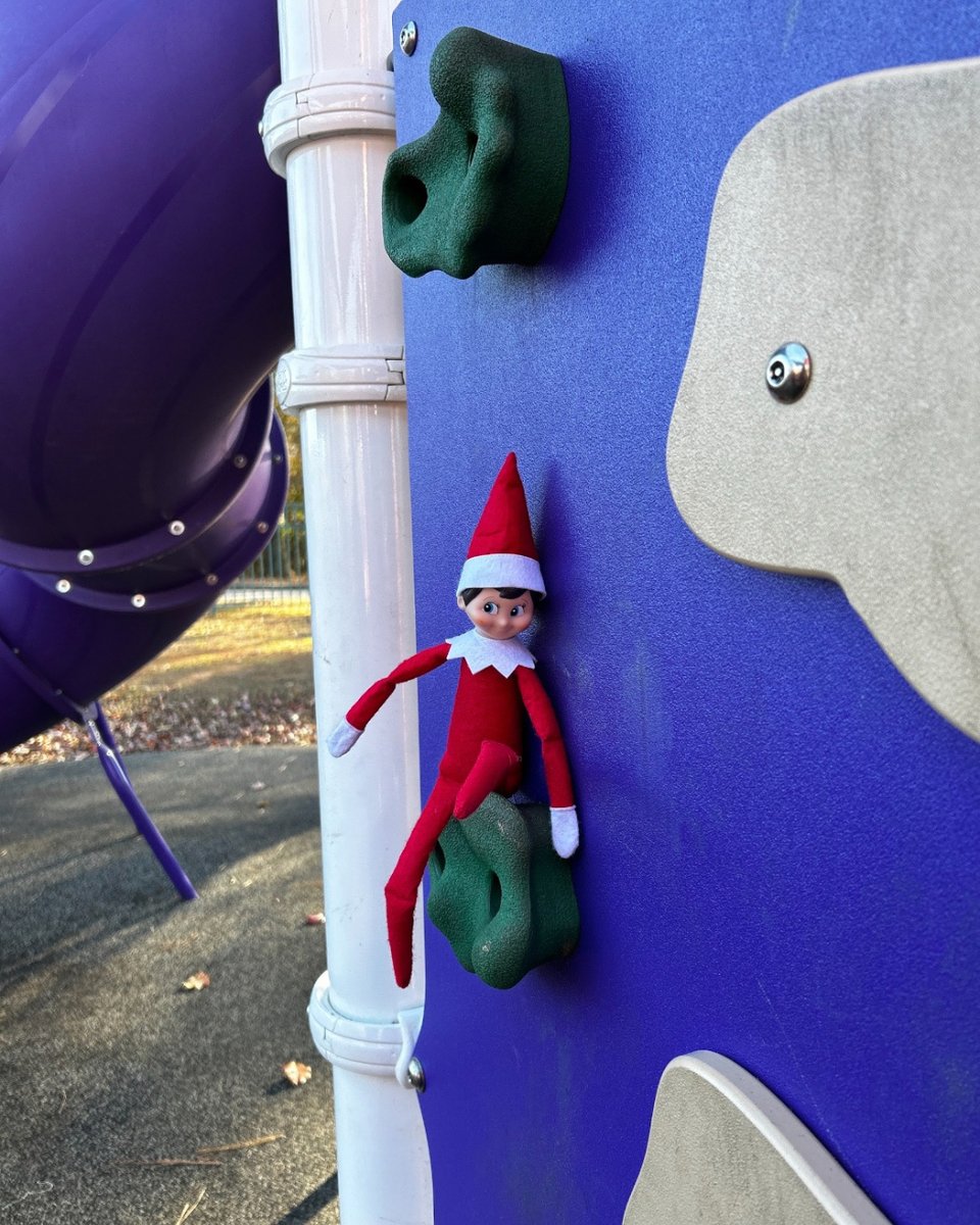 Sunday Funday at Nettles Park ☀️ Clem the Elf spent the day at the William Kilgore playground, sliding &amp; climbing! 🛝🧗🏼 Perfect place for fun in the sun. ☀️ #ClemsonElf #NettlesPark #PlaygroundFun #SundayFunday #ClemsonSC