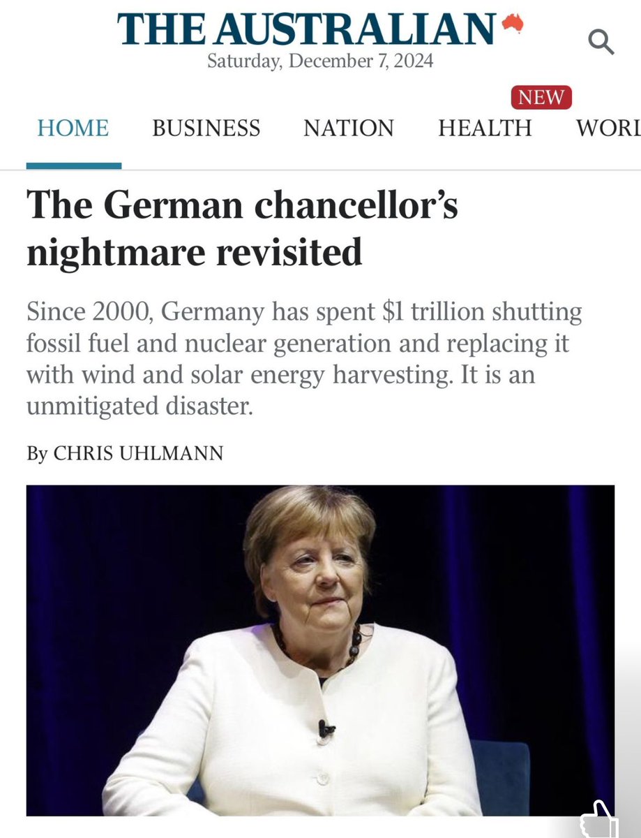 simonmaechling's tweet photo. Since 2000, Germany has spent $1 trillion shutting fossil fuel and nuclear generation and replacing it with wind and solar energy harvesting. 

It is an unmitigated disaster. https://t.co/iLTm583jlJ