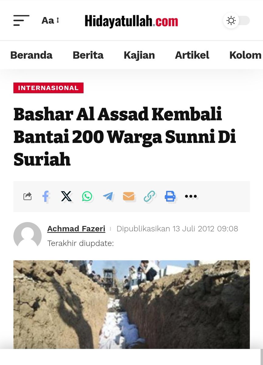 Just_Ab1's tweet image. Otak kaum harokah ini emang sengklek!

Saat kaum muslimin Sunni di #Suriah GEMBIRA dg tumbangnya rezim #Syiah Assad, kaum harokah lebih memilih menangisi Assad yg lari ke Rusia!

#Mereka ini tone deaf dg siksaan klan Assad yg puluhan tahun membantai kaum muslimin.

Innalillahi.