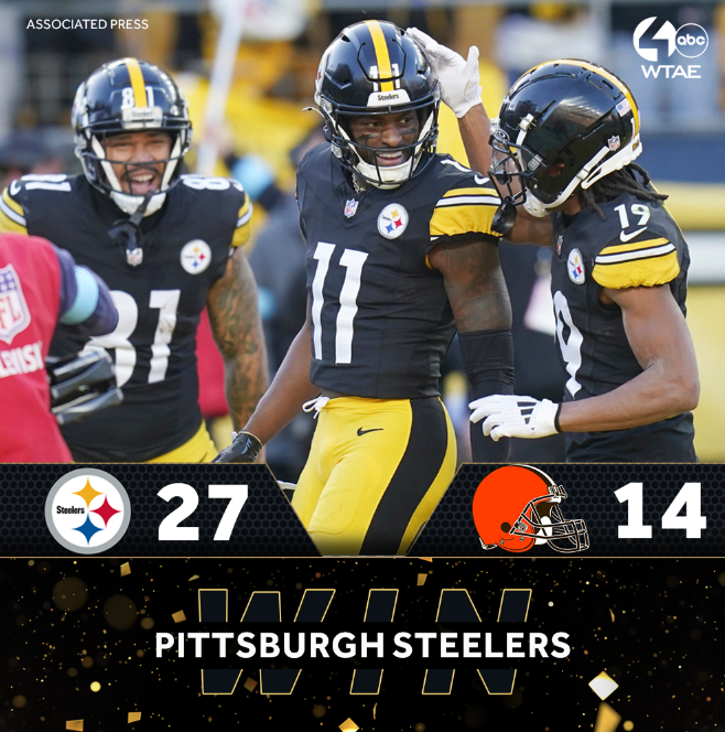 Pittsburgh Steelers take home the 'gold' in win against the Cleveland Browns at Acrisure Stadium Sunday afternoon.