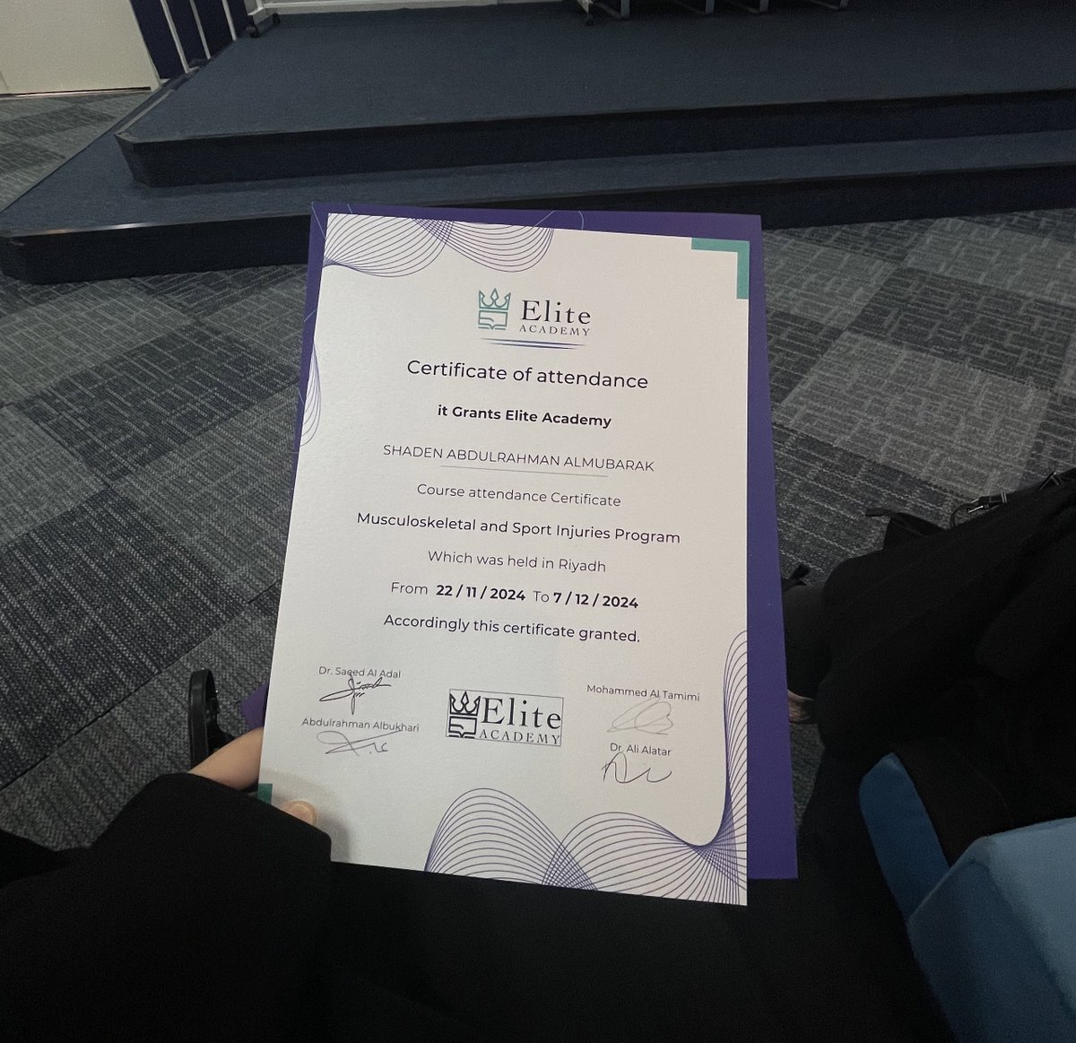 pt_Shaden's tweet photo. Thanks to the all instructors and @EliteAcademy_sa for organizing such a valuable course. It was a great opportunity to be part of it 🤍. https://t.co/Xa9jIBG90r