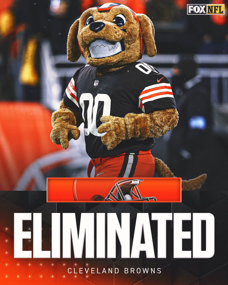 With their loss today, the #Browns have been eliminated from playoff contention