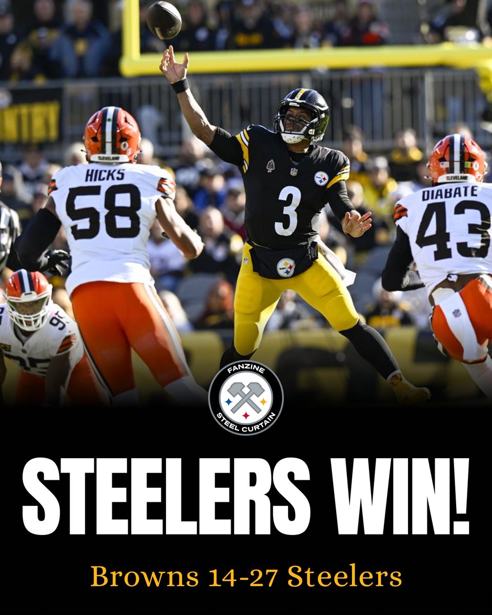 SteelCurtainApp's tweet photo. STEELERS WIN.

#HereWeGo https://t.co/6i4U6xQthH