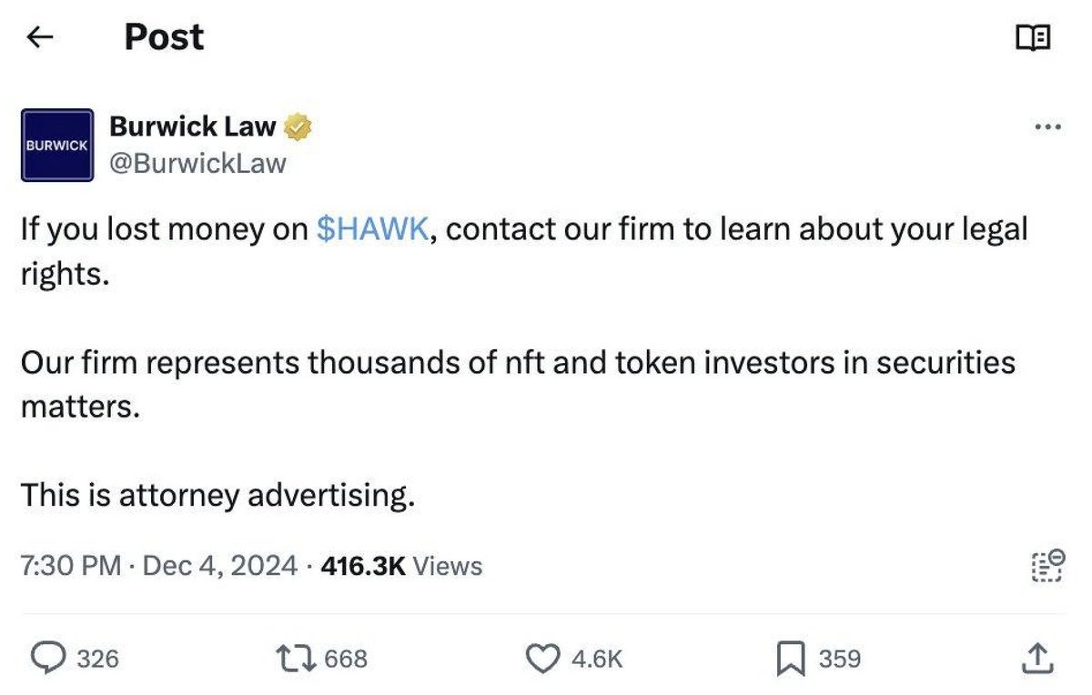 9/ Lawsuit problems

Since a lot of people lost huge amounts of money, they started acting

Now we can see more and more information about legal proceedings that
Haliey could face very soon

Whatever is done, it will come back double