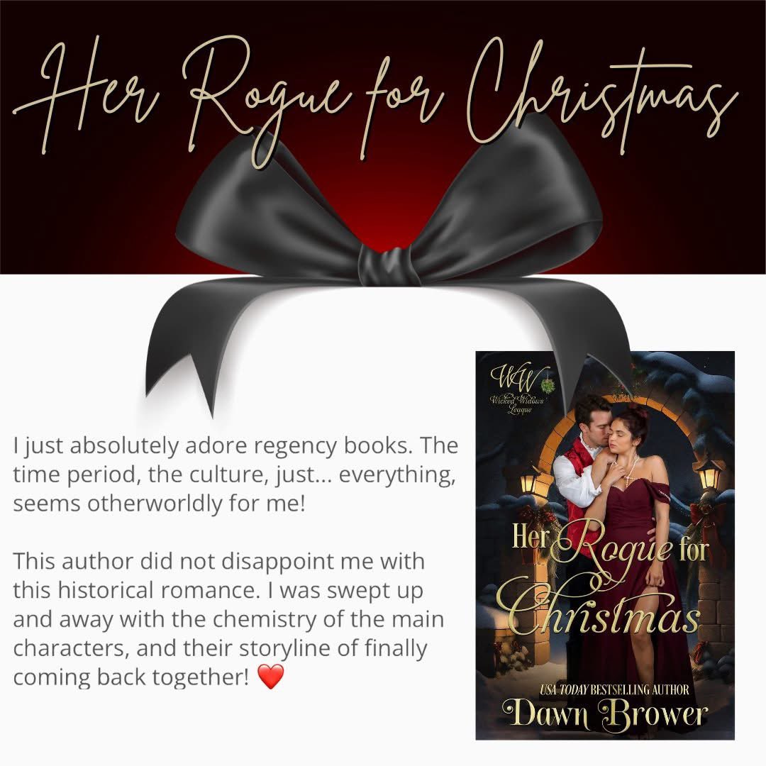 Her Rogue for Christmas releases this Tuesday! Have you reserved your copy yet? Check out some of the early reviews :)

Go here: books2read.com/HerRogueforChr…

#historicalromance #Regency #HolidayReads #WickedWidows #RegencyRomance #RegencyBooks