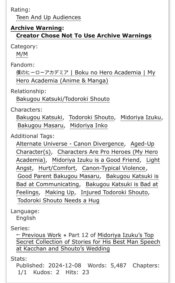 dxlxs_'s tweet photo. The dry spell is over!!!
“Hell Hath No Fury Like a Lover Afeard” #ao3 #mha #bnha #tdbk #bktd #angst #makingup https://t.co/ZiszOzdBMY https://t.co/qcz1xtlyYE