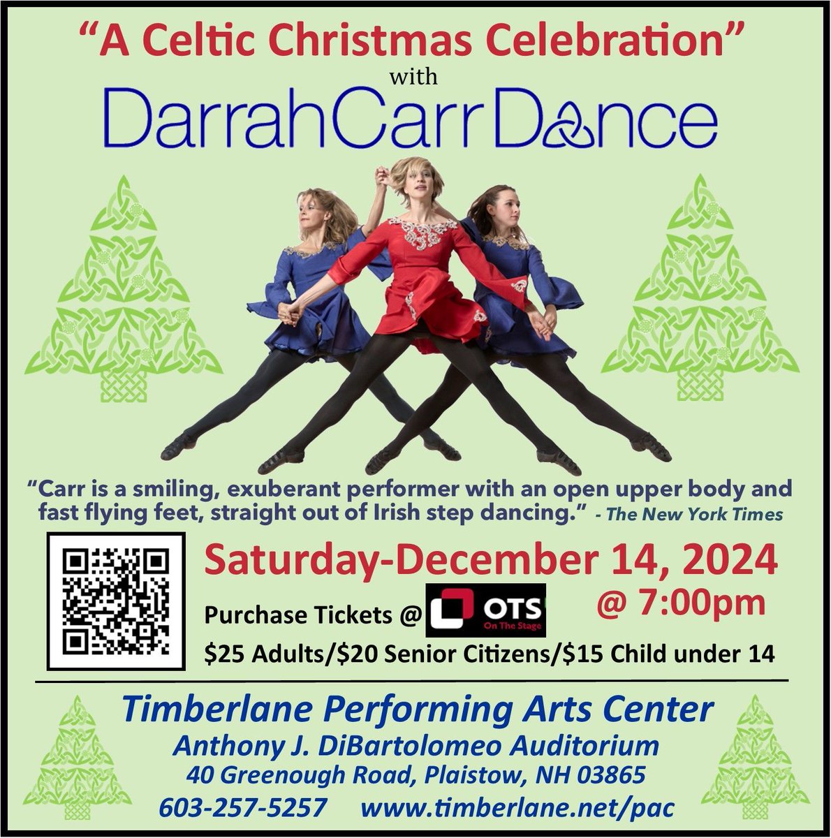 TimberlanePAC's tweet photo. Get ready for a magical night!

"A Celtic Christmas Celebration" with Darrah Carr is coming to Timberlane Performing Arts Center on Dec 14, 2024!

Don't miss this one-time-only performance! Get your tickets now at https://t.co/Gxq01OU2Mp https://t.co/NKKwqXpdho