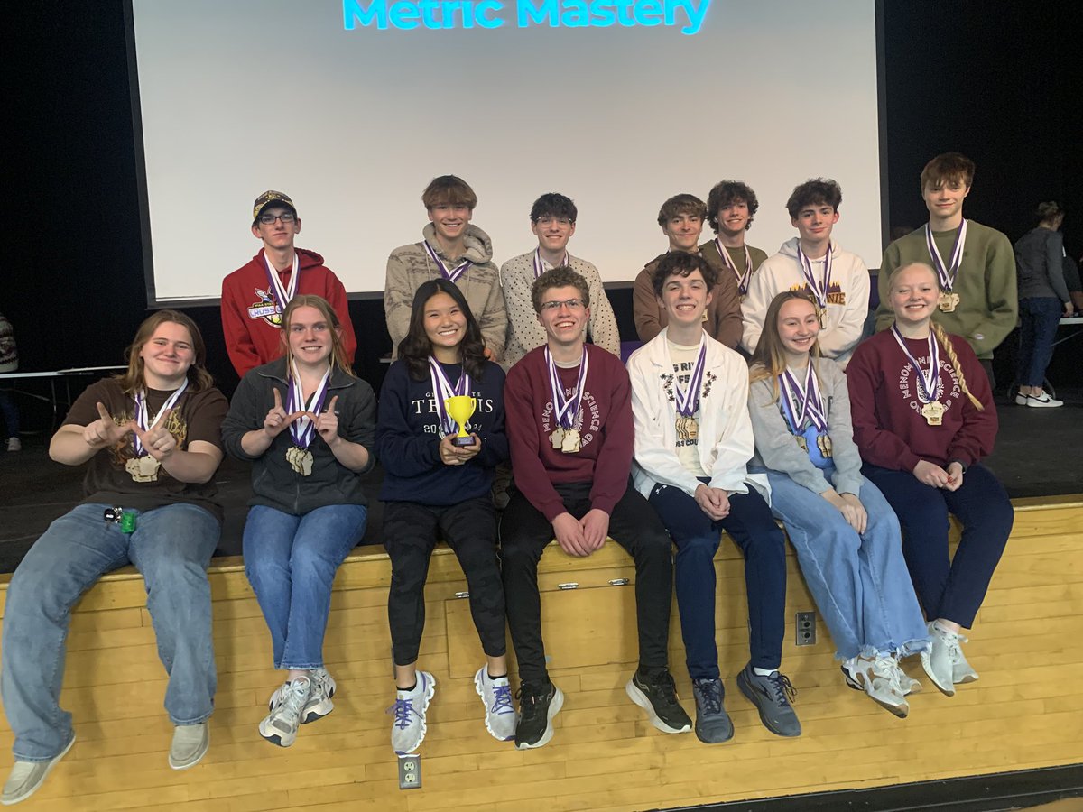 Congratulations to the 4 MHS Olympiad Teams who competed and won the prestigious Boyceville Midwest Invitational yesterday for the first time in recent history.  Great job all Menomonie Olympiad Teams who have Members!