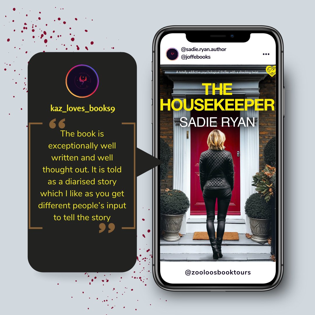 ZooloosBT's tweet photo. Today on the book tour for #TheHousekeeper we saw  fab posts by #leannebookstagram @sue74wallace74
@kazlovesbooks1 ~ You can read all the reviews here ~ https://t.co/T8ubNCiiRK   

Up next is #penfoldlayla @kirstylock2~ See you then!

@The__SadieRyan @JoffeBooks
#ZooloosBookTours https://t.co/9I2zypYnOm