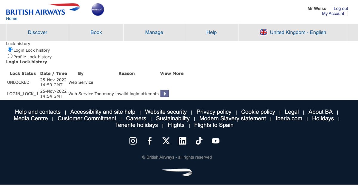 MiamiWeiss's tweet photo. Is it just me of is @British_Airways exposing their admin console to external users?https://t.co/lbdUq4ThhQ https://t.co/ir2gpkY34n