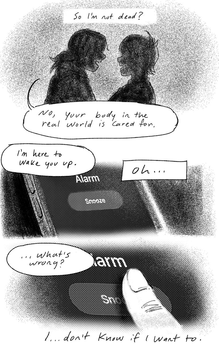 i got the chance to contribute a comic for the first issue of @/GLIMMR_Mag !!! thank you to everyone who backed the kickstarter!! here is my humble comic...its abt a girl trying to find her friend in her dreams

(1/2) 