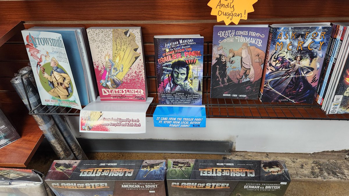 Surllio's tweet photo. Copies are at Infinity Flux in Chattanooga! Signed, too! #Writer #writerslife #physicalbook #publishedbook #shortstory #published https://t.co/2V5roypBAk