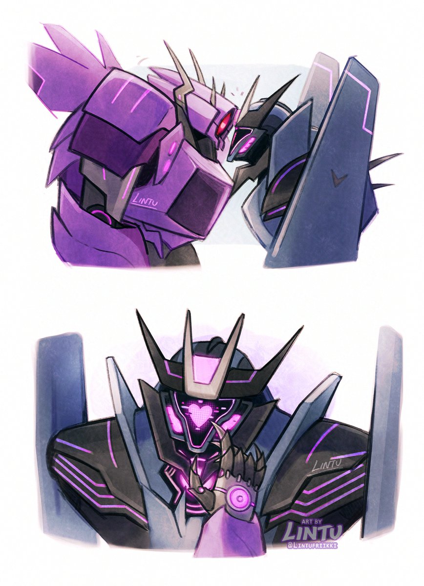 Lintufriikki's tweet photo. Soundwave nodded, and Shockwave wondered if he was smiling.

based on a fic i read recently 💜💙
#transformers #maccadam #wavewave https://t.co/ZbJSESjk7O