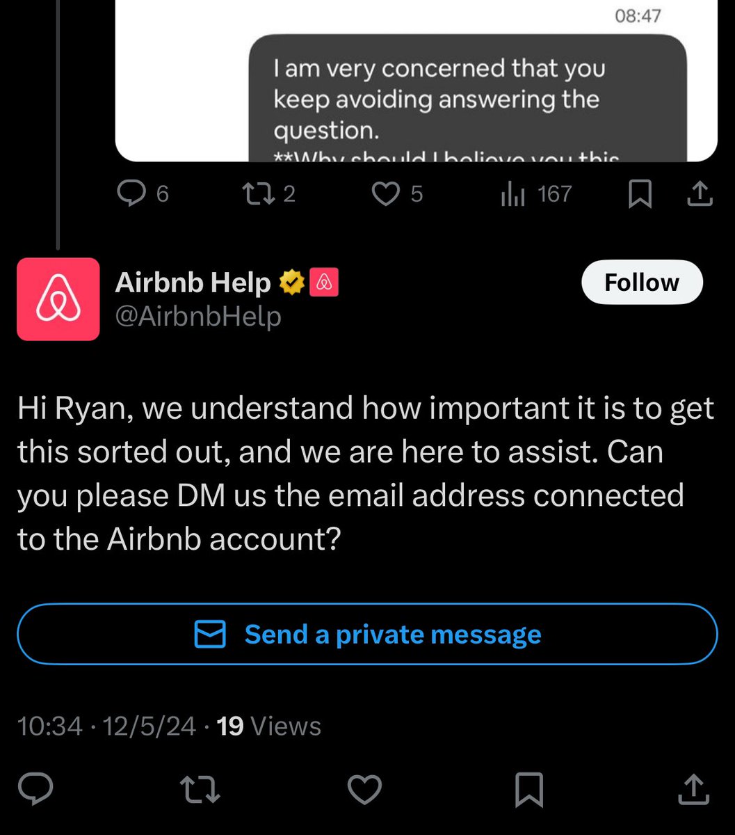 ralverde's tweet photo. This will come as a shock to no one, but I did as they instructed, and nothing ever happened. @airbnb @airbnbhelp customers are the *hosts* not the guests. They care about the hosts, not you. https://t.co/ClDlBBVhTs