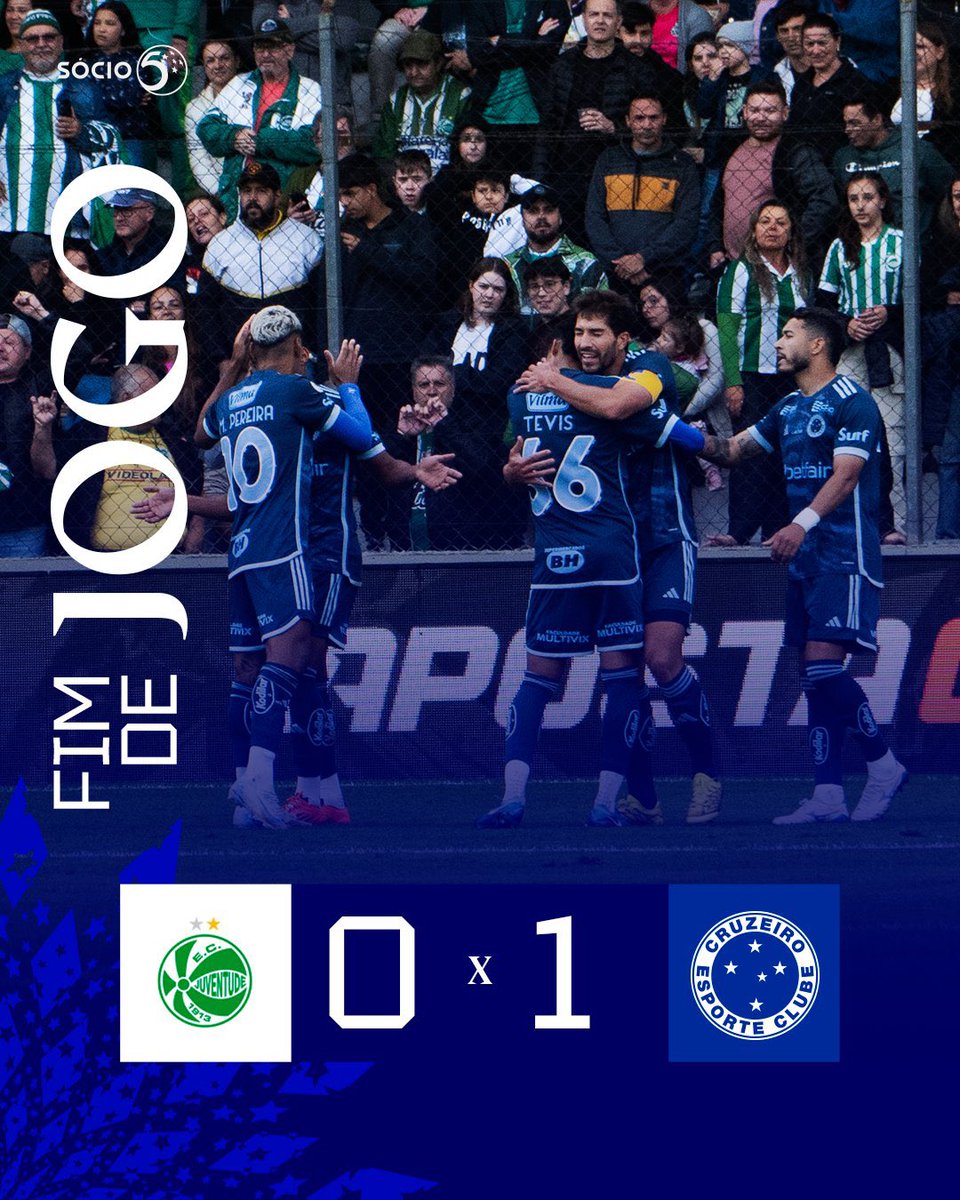 pelasbeiradas's tweet photo. Juventude 0x1 CRUZEIRO

Em duelo equilibrado e com chances para ambas as equipes, Cruzeiro faz 1 a 0 no primeiro tempo, administra na etapa final, vence em Caxias do Sul e garante vaga na próxima edição da Copa Sul-Americana.

Tevis marcou para a Raposa.

#CruzeiroJPB https://t.co/WSVzOh4krG