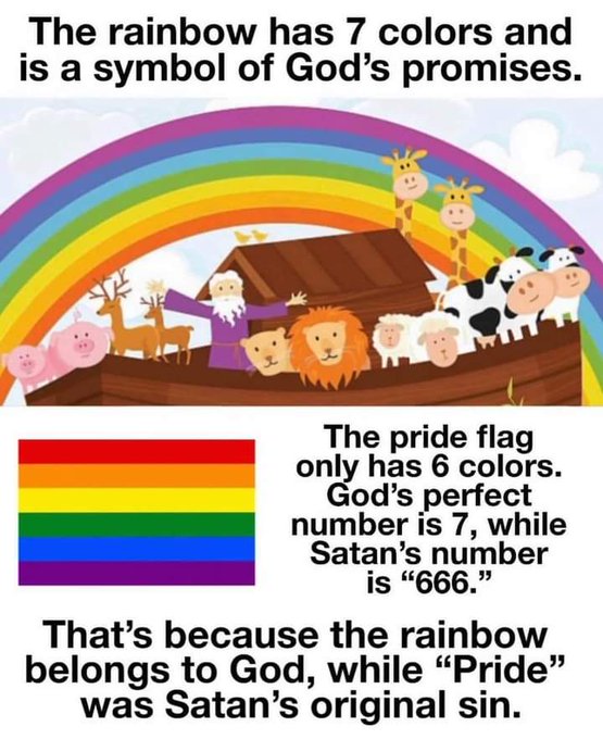 WWURD_Official's tweet photo. I am so looking forward to the soon approaching day when all of Satan's counterfeits will be a thing of the past...  6 is the number of man by the way.

#Christian #Pride #OneManOneWoman https://t.co/YYOmvDmUgq