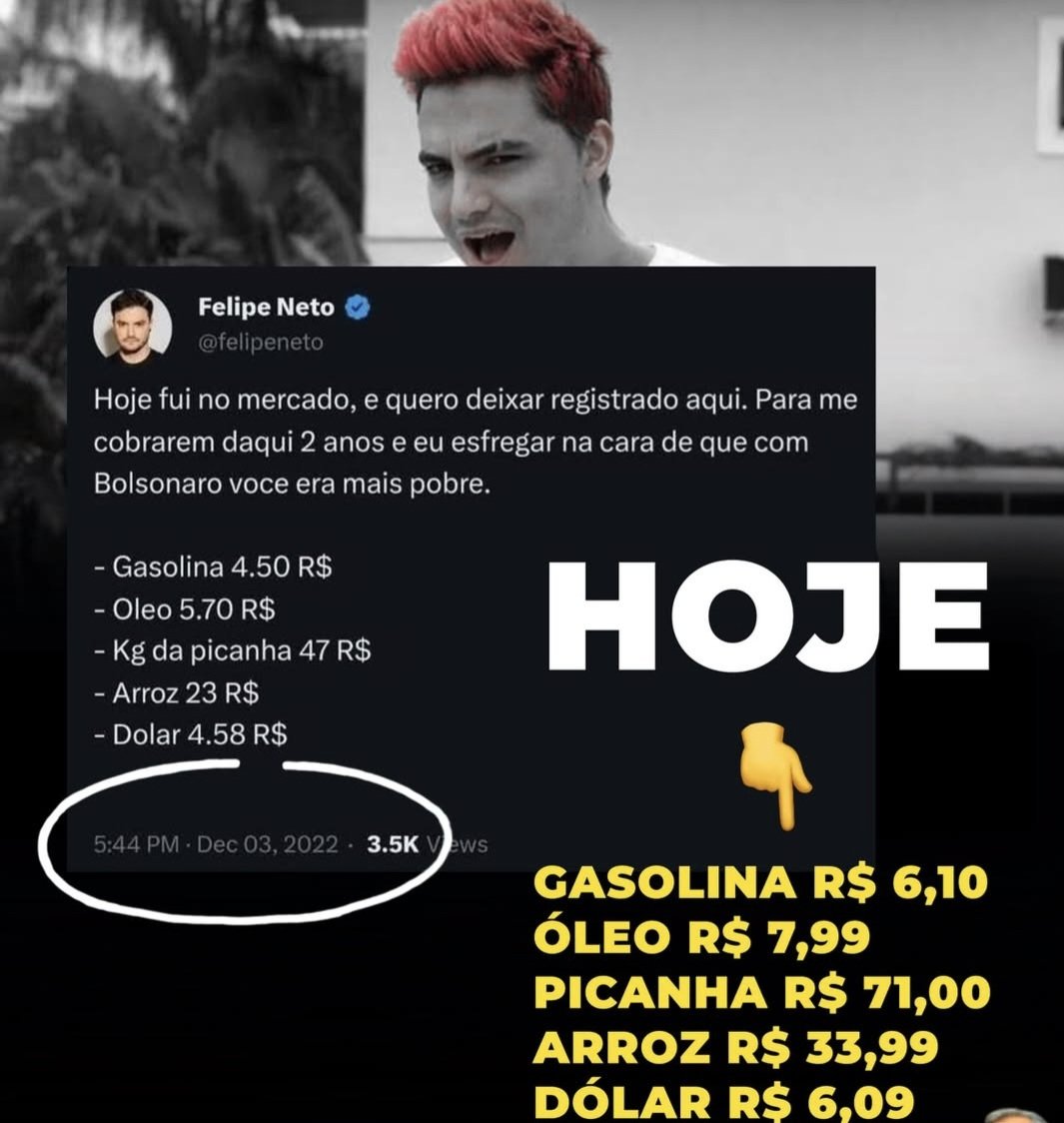 macadu83's tweet photo. @felipeneto 

Só pra lembrar 

@BolsonaroSP @CarlosBolsonaro @CarlosBolsonaro @jairbolsonaro https://t.co/VspmyBPRU7