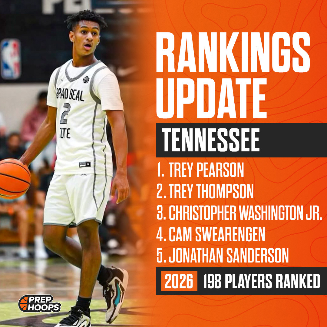 PrepHoops's tweet photo. Tennessee Class of 2026 Rankings‼️ Featuring the #1 ranked prospect Trey Pearson (@TreyPearson_2) 

View: https://t.co/tI17oiCMGu https://t.co/bxTu8amHXN