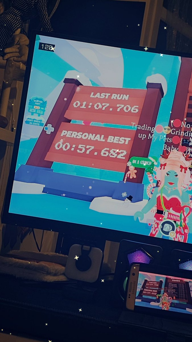 DevilNinja666_'s tweet photo. Started playing #AdoptMe in late October 2024 and I've been obsessed with it 🤣🤣 absolutely love itt... ooh also this is my time for the christmas ski race I think I did pretty well 😁🫡 #AdoptMe #ChristmasRace ☃️🎄 https://t.co/jKQR1Shxsx