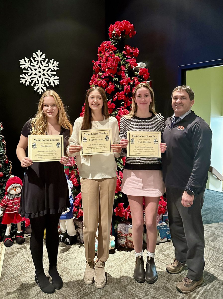 Emily, Ella, and Delphine were officially recognized at the high school soccer banquet today. 

Soccer Southern Maine Class C Regional All-Star Team