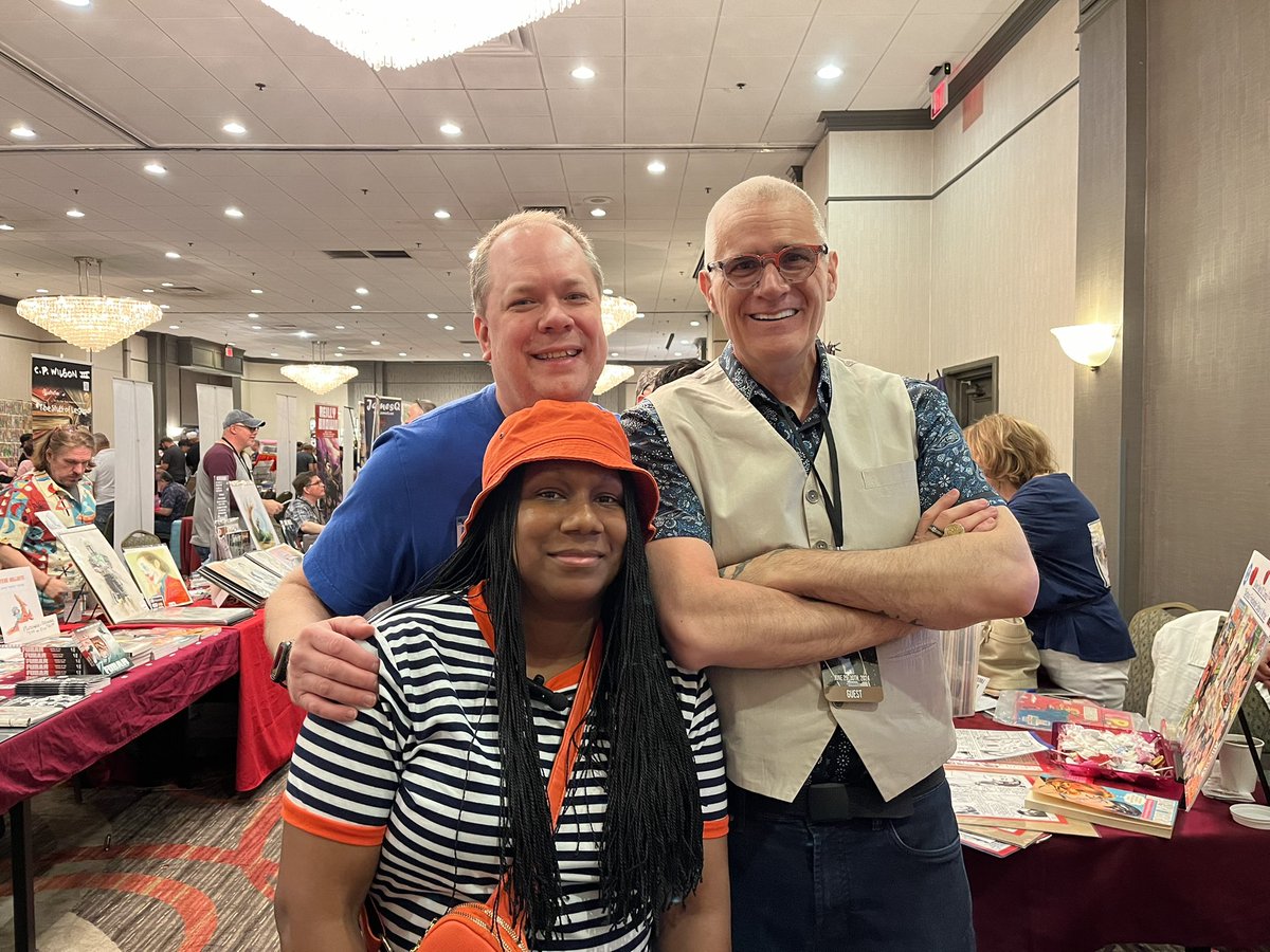 Happy Birthday to my friend and .@CapesNetwork cohost .<a href="/LilithHellfire/">Lilith Hellfire</a>! This picture was taken this summer when we met famous author .<a href="/dgchichester/">D.G. Chichester</a>.