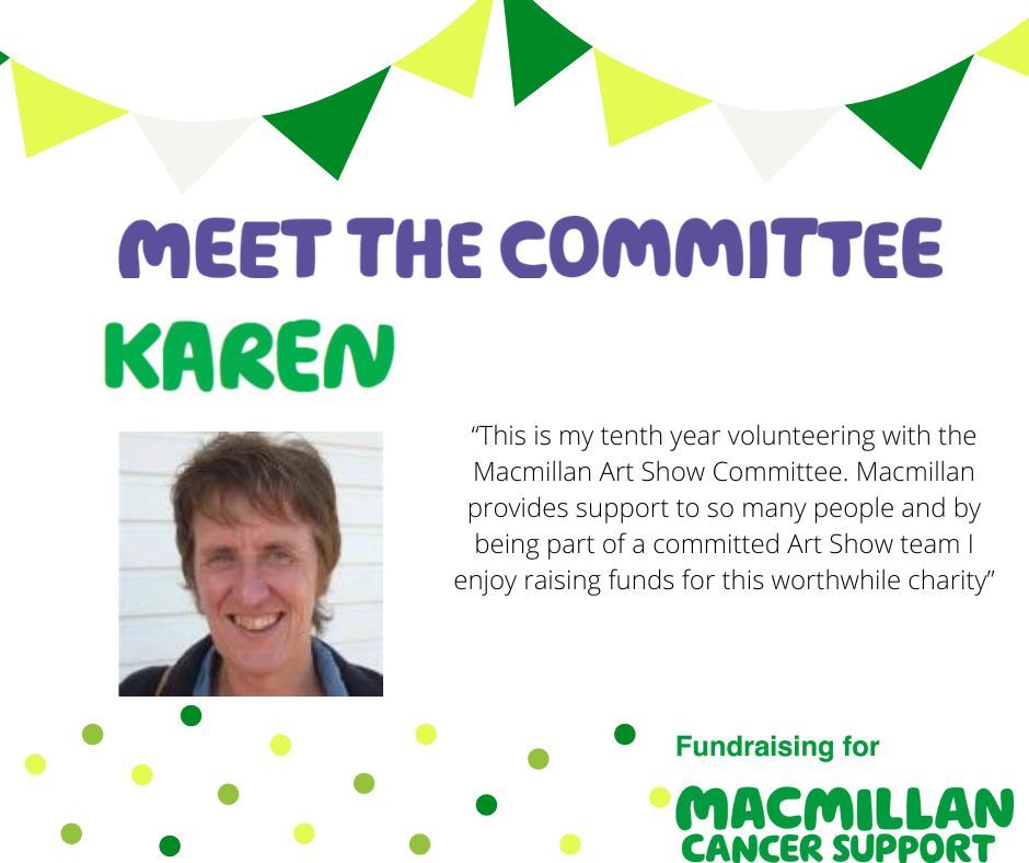 MacArtShow's tweet photo. Meet Karen! Karen has also been on the EMAS Committee for a whopping 10 years and has taken on various roles from jewellery back in the day, to prize draw and more recently being an integral part of the events team &amp; preview night! Thanks for everything you do, Karen! #volunteer https://t.co/Zb4YoPuBLr