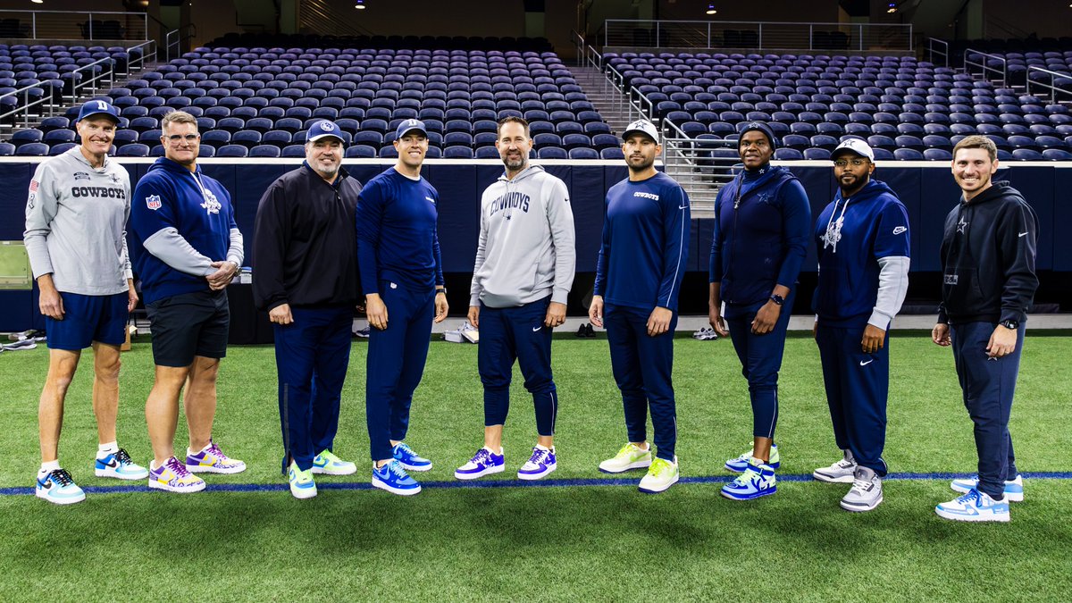 dallascowboys's tweet photo. Our coaching staff is proud to rep their causes for #MyCauseMyCleats! https://t.co/uCAvW8WijE
