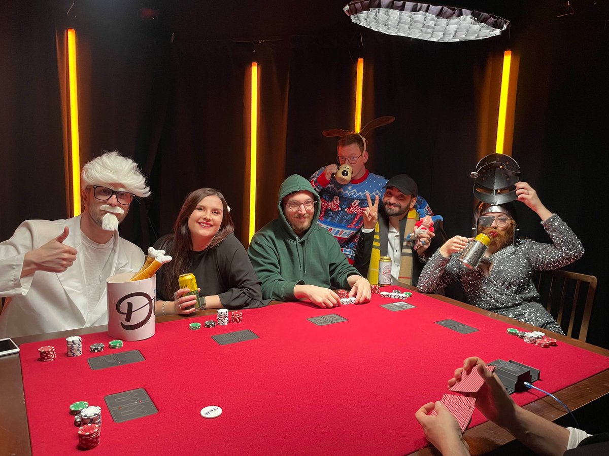 yogscast's tweet photo. @Bedgarsan @YogscastLewis @Osiefish @RTGameCrowd @mscupcake91 @sarahsera_ @Toastie202 @Pedguin @JoeHickson_ @Ravsy_ @MissMousieMouse @lolipopgitv One more table before the grand finale! Featuring @Buhreeh, @Bekkiboom, @IAmZylus, @TheSpiffingBrit, @barryharryy and @TheM4ng0.

Tune in to Yogscast Jingle Jam poker 2024 now and donate! https://t.co/996Ho7lqW7 https://t.co/WpmTBZFydk