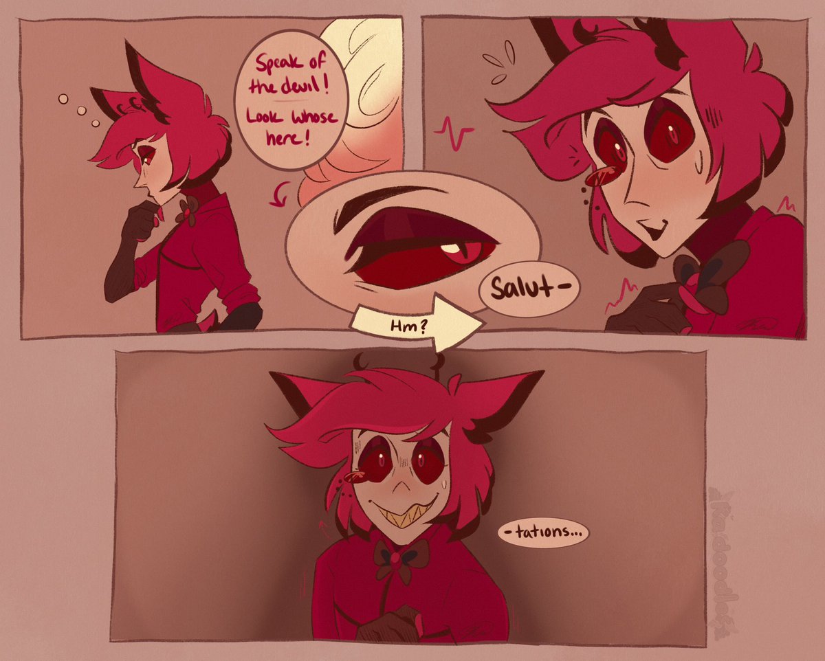 DoodlesKa's tweet photo. 🥀Family Reunion🥀
(Quite and unexpected one for Alastor though)

|| #HazbinHotelAlastor #HazbinHotelFanart #fancomic #Ocxcanon || https://t.co/r2m6mfKbNV