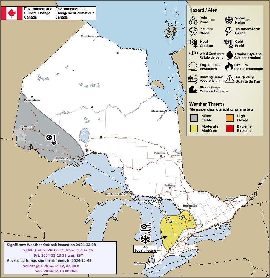 WxOntario (@wxontario1) on Twitter photo Latest Significant Weather Outlook from <a href="/ECCCWeatherON/">ECCC Weather Ontario</a> for Wednesday and Thursday
Who's ready for another 20-60cm of snow across the snowbelts?
Another Lake Effect Snow event looks to hammer parts of the snowbelts
Wednesday- Locally 20cm of snow/ blowing snow
Thursday- Locally Latest Significant Weather Outlook from <a href="/ECCCWeatherON/">ECCC Weather Ontario</a> for Wednesday and Thursday
Who's ready for another 20-60cm of snow across the snowbelts?
Another Lake Effect Snow event looks to hammer parts of the snowbelts
Wednesday- Locally 20cm of snow/ blowing snow
Thursday- Locally