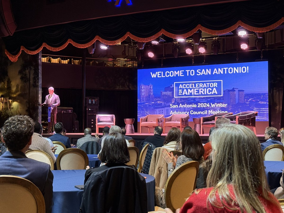 RJ McGrail (@rjmcgrail) on Twitter photo Excited to be in San Antonio for the <a href="/USAccelerate/">Accelerator For America</a> advisory council meeting.
Spent the morning exploring the Pearl District, and now digging into the first session.
Great to hear from Mayor <a href="/Ron_Nirenberg/">Ron Nirenberg</a> about San Antonio's progress in building the future for San Antonio! Excited to be in San Antonio for the <a href="/USAccelerate/">Accelerator For America</a> advisory council meeting.
Spent the morning exploring the Pearl District, and now digging into the first session.
Great to hear from Mayor <a href="/Ron_Nirenberg/">Ron Nirenberg</a> about San Antonio's progress in building the future for San Antonio!