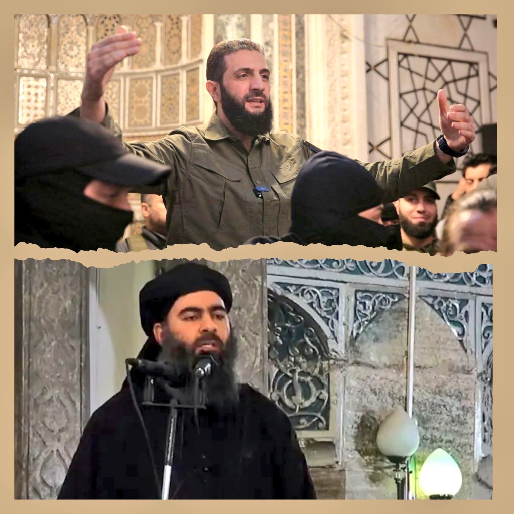 ardeshirpashang's tweet photo. کاش اشتباه کنم اما به آینده سوریه نمی‌توانم چندان خوش‌بین باشم وقتی قدرت در دست یکی از وفاداران القاعده با نگاه ایدئولوریکو عقاید  سرسختانه مذهبی قرار می‌گیرد و پس از فتح دمشق، بجای مجلس که نماد رای ملت است همچون ابوبکر بغدادی، رهبران طالبان و... در مسجد از خودش رونمایی می‌کند! https://t.co/35SMG52JZj