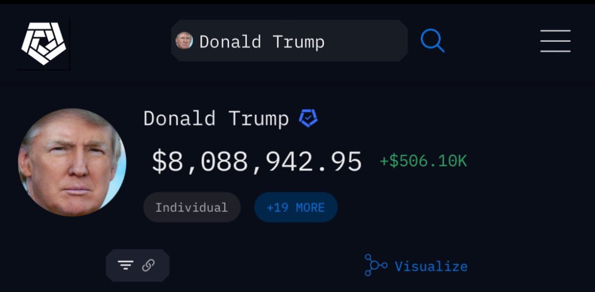 Ethprofit's tweet photo. 📢NEWS: The next president of the United States @realDonaldTrump 🇺🇸 has over $8 million in $ETH and #Ethereum assets! https://t.co/Ftp2qVzqJG