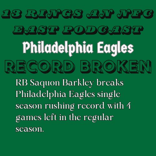 14_RingsPodcast's tweet image. Will he reach 2,000+ yards?

#FlyEaglesFly #Eagles #RecordBroken