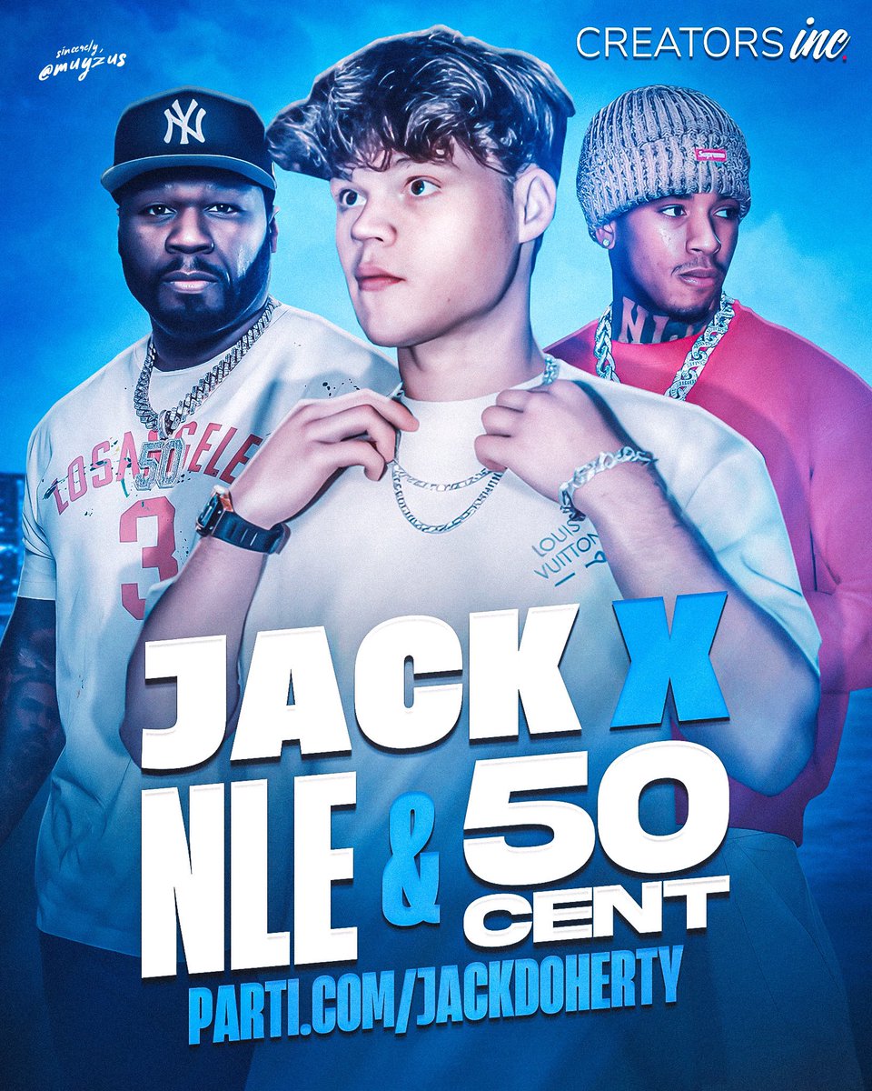 Jack Doherty (@dohertyjackk) on Twitter photo 50 Cent x NLE Choppa stream tonight on <a href="/jointheparti/">🎉PARTI.COM</a> 🎉 Rt and comment for a chance to win $100!❤️
Parti.com/jackdoherty 50 Cent x NLE Choppa stream tonight on <a href="/jointheparti/">🎉PARTI.COM</a> 🎉 Rt and comment for a chance to win $100!❤️
Parti.com/jackdoherty