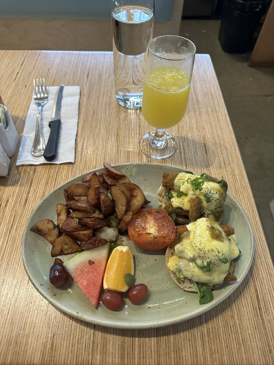 stateofgab13's tweet photo. hell (eras ending tonight) was the journey but it brought me heaven (this eggs benny I’ll be dreaming about) https://t.co/GhYxweitgg
