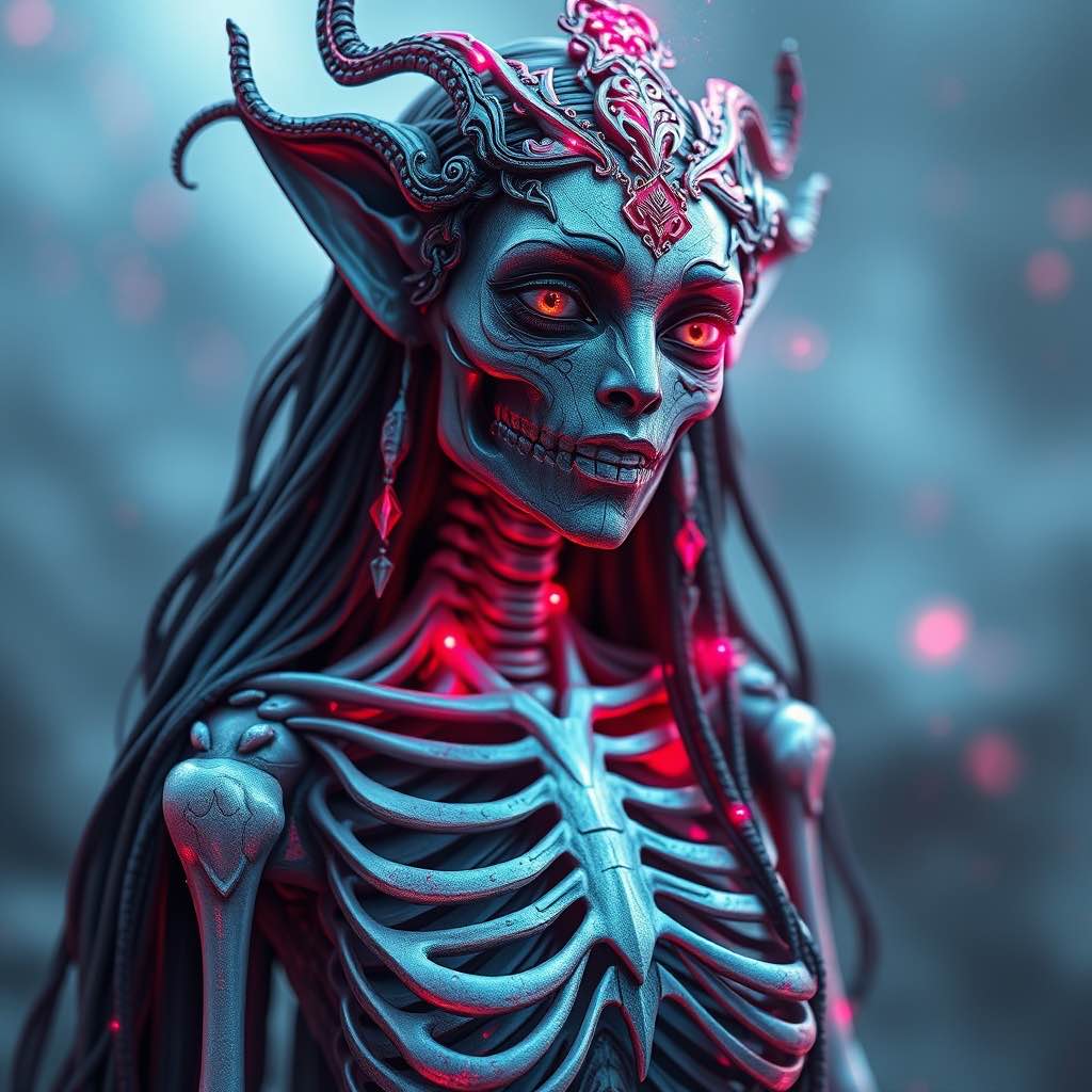 AiProGirl's tweet image. QT your skeleton fairy 💀🧚‍♀️
#AIart