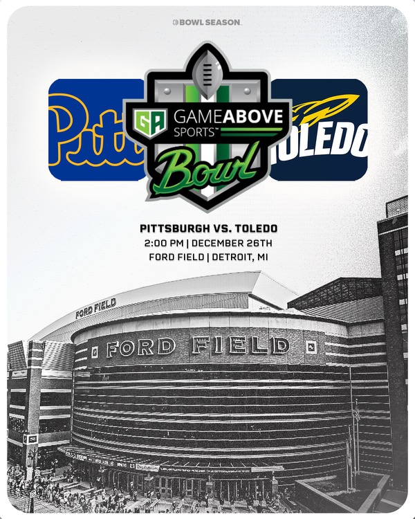 🚨IT’S OFFICIAL🚨 <a href="/Pitt_FB/">Pitt Football</a> will face
<a href="/ToledoFB/">Toledo Football</a> in the <a href="/GameAboveBowl/">GameAbove Sports Bowl</a> 

#BowlSeason #CFB #CollegeFootball #TeamToledo #ONErocket #MACtion #H2P #HailToPitt