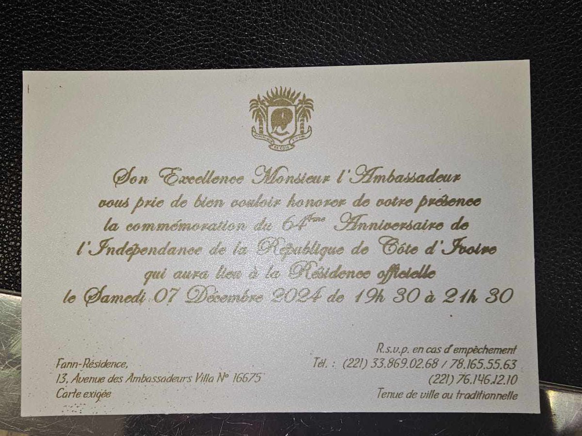 hamedribahfofan's tweet photo. L'ambassadeur de Côte d’Ivoire au Sénégal sait-il au moins que la fête de l'indépendance de la Côte d’Ivoire c'est le 7 août et non le 7 décembre ?
7 Décembre date anniversaire de décès du père de la nation Ivoirienne Félix Houphouet Boigny.
J'espère que c'est #fakenews.
#riphkb https://t.co/tZnugtV5Qr